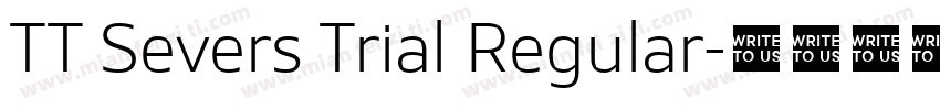 TT Severs Trial Regular字体转换